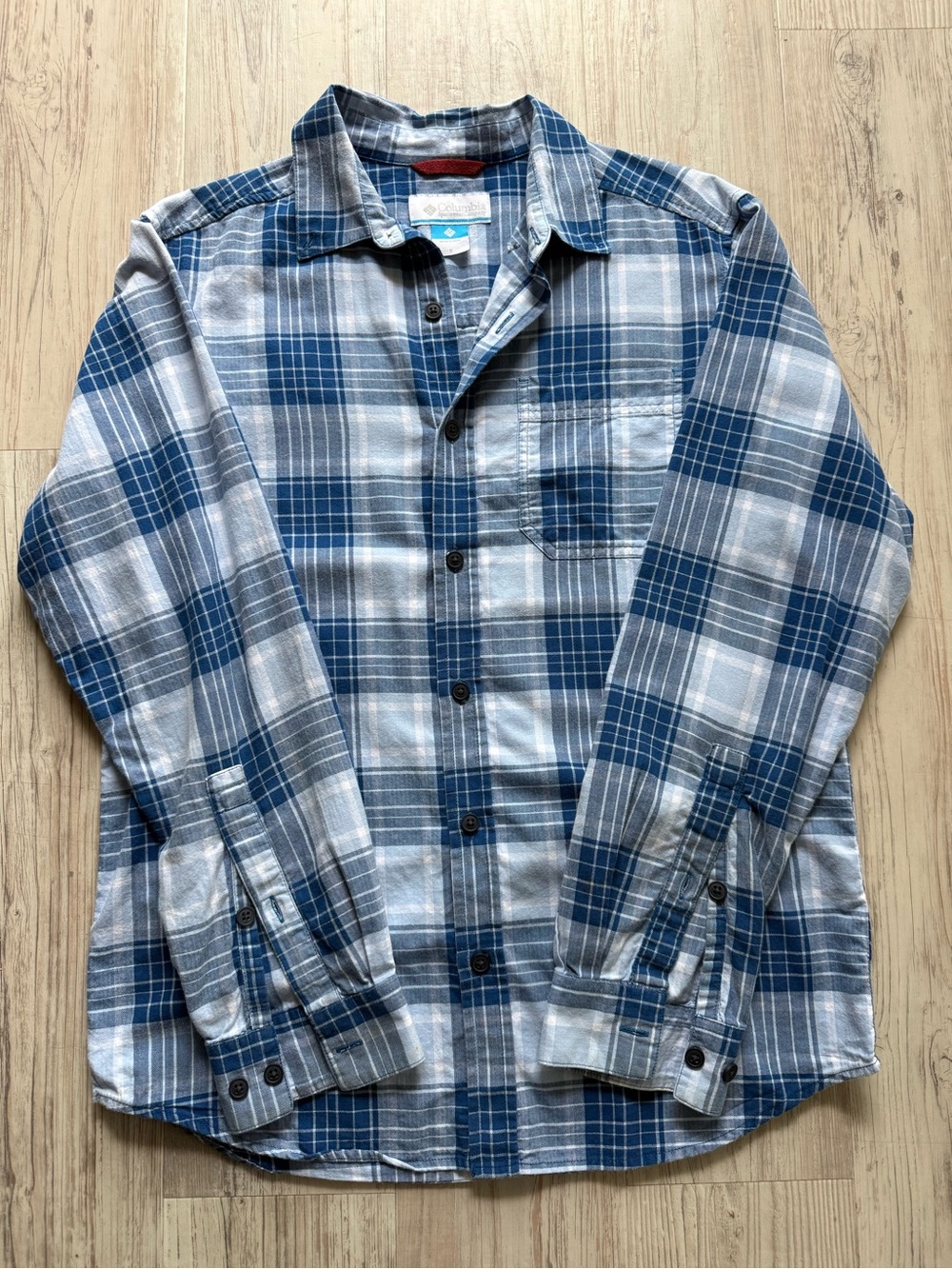 Columbia Rapid Rivers Plaid Button-Down Shirt S Fall Casual